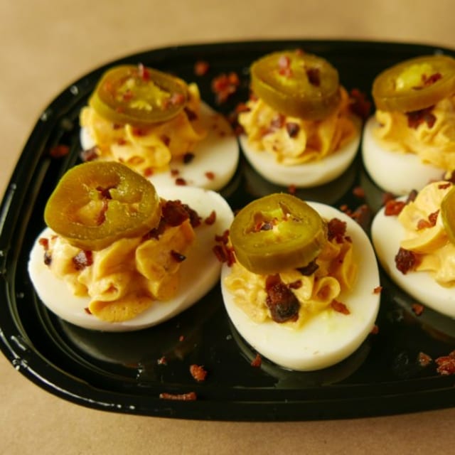 Bacon Deviled Eggs.